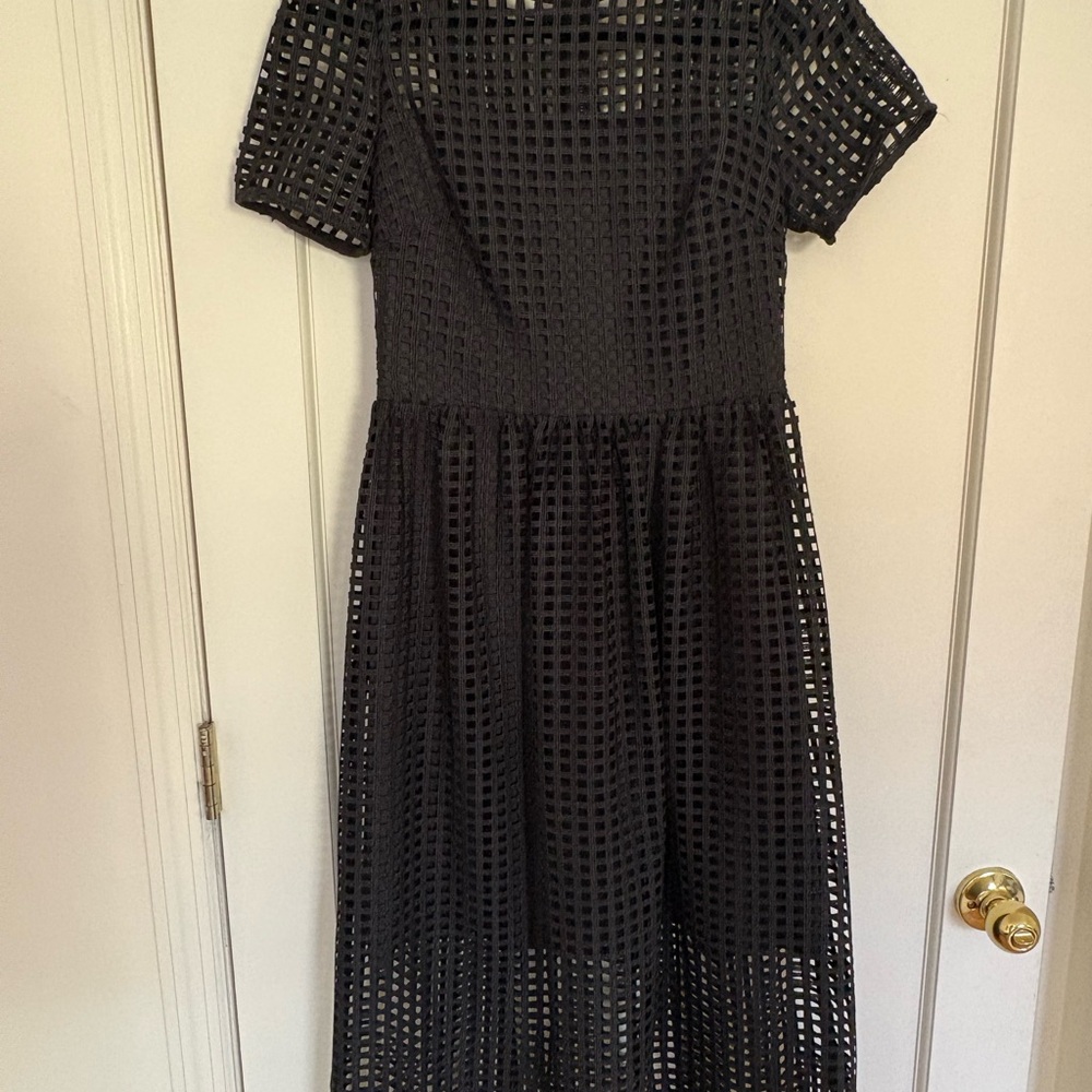 Elegant Black Midi Dress DKNY